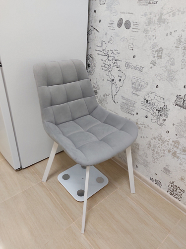 Стул на металлокаркасе Челси бежевый / белый каркас фото покупателя 58