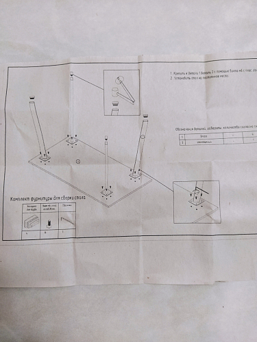 Стол Тринити Лофт 120 32 мм бетон / черный матовый фото покупателя 722