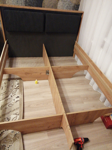 Двуспальная кровать Клауд 160х200 парящая дуб крафт золотой / антрацит фото покупателя 578