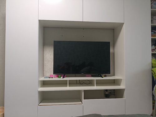 Готовая гостиная Румба белый / белый глянец  - Уцененный экземпляр фото покупателя 71