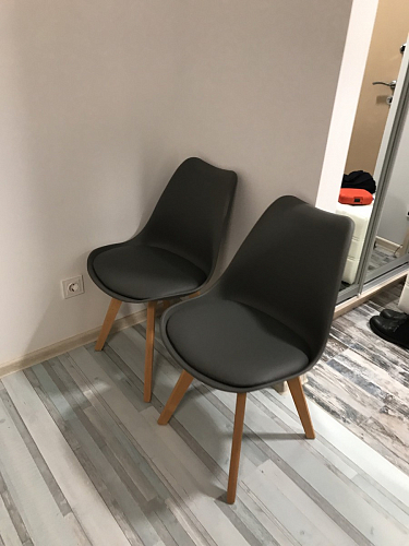 Деревянный стул Bonuss темно-серый / черное сидение / черный фото покупателя 46