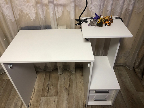 Компьютерный стол Джаз-24 левый дуб молочный фото покупателя 75