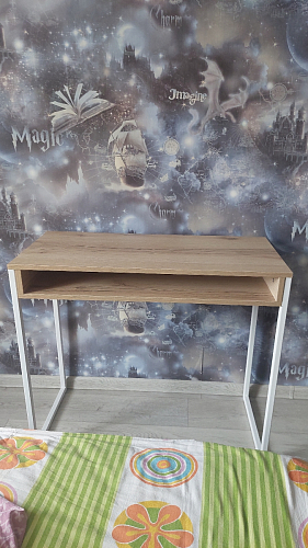 Письменный стол Лео Лофт черный матовый / дуб делано темный фото покупателя 27