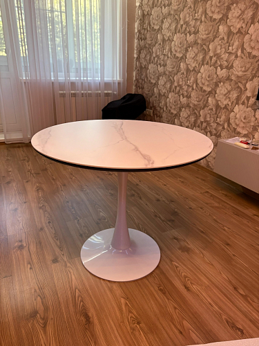 Стол Тулип 90х73 дуб вотан / белый фото покупателя 97