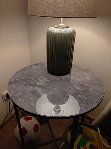 Журнальный столик Волопас серо-зеленый мрамор / черный фото покупателя 10