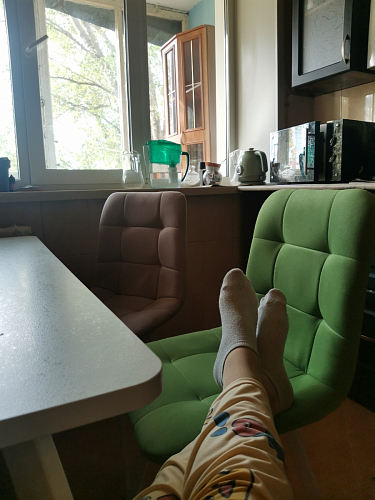 Стул на металлокаркасе Чилли К светло-серый велюр / черный каркас фото покупателя 631