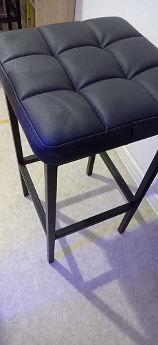 Барный стул Лофт микровелюр катания блэк / черный матовый фото покупателя 82