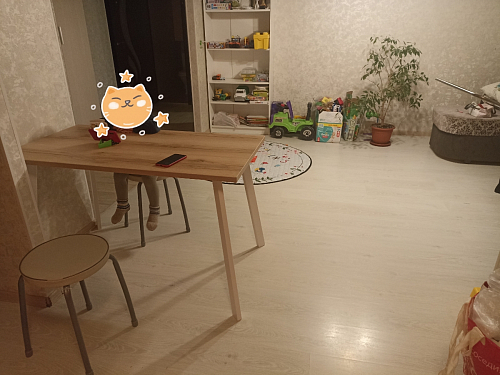 Стол Тринити Лофт 120 32 мм бетон / черный матовый фото покупателя 29