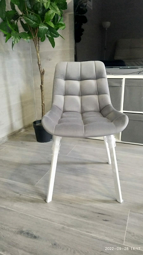 Стул на металлокаркасе Челси бежевый / черный фото покупателя 7