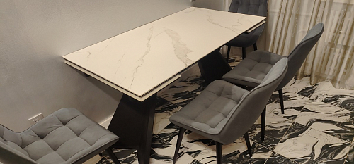 Керамический стол Ливи 140(200)х80х78 patagonia bronze / черный фото покупателя 14