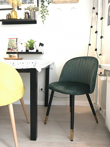 Стул на металлокаркасе Gabi 1 light purple / black / gold фото покупателя 67