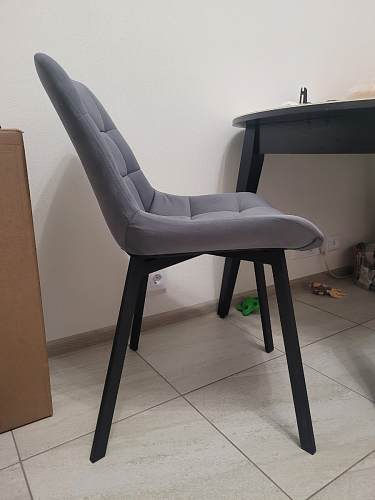 Стул на металлокаркасе Челси бежевый / черный фото покупателя 160