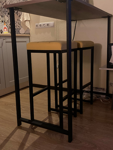 Барная стойка Дилан Лофт 120х40х90 бетон светлый фото покупателя 33