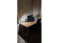 Деревянный стол Лота Лофт 120(160)х75 черный матовый / бетон светлый фото покупателя 850