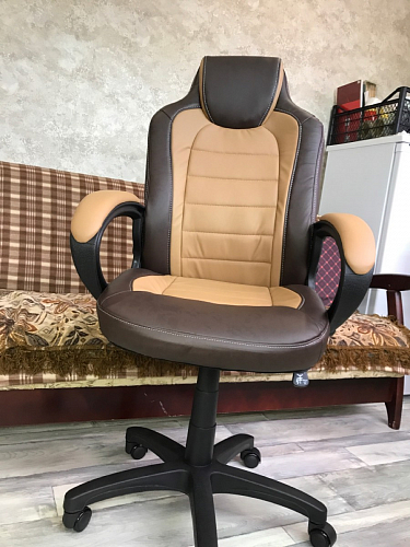 Компьютерное кресло Kadis коричневое / бежевое фото покупателя 26