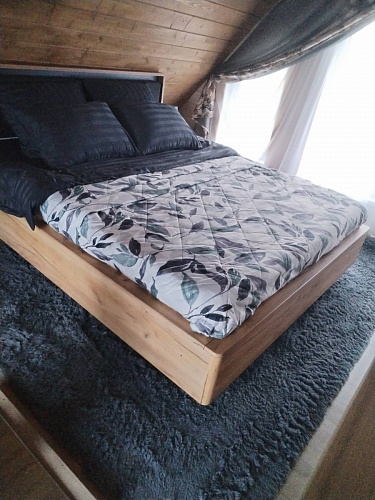 Двуспальная кровать Клауд 160х200 парящая дуб крафт золотой / антрацит фото покупателя 560