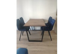 Деревянный стол Лота Лофт 120(160)х75 черный матовый / бетон светлый фото покупателя 661