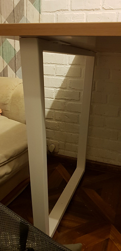 Деревянный стол Лота Лофт 120х75 белый матовый / дуб крафт золотой фото покупателя 114