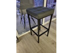 Барный стул Лофт кожзам темно-серый / черный матовый фото покупателя 80