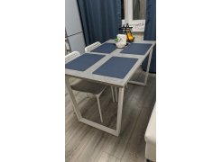 Стол Лота Лофт 140 25 мм юта / белый матовый фото покупателя 492