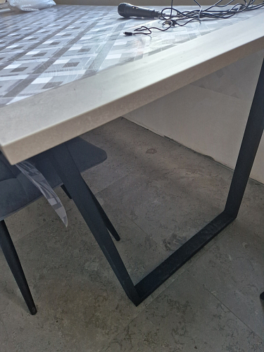 Стол Лота Лофт 120 32 мм бетон / черный матовый фото покупателя 6