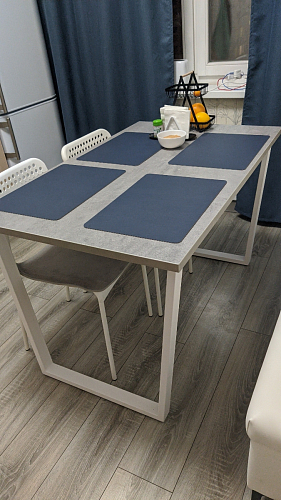 Деревянный стол Лота Лофт 120х75 белый матовый / дуб крафт золотой фото покупателя 492