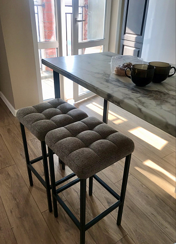 Барный стул Лофт ткань канди грей / черный матовый фото покупателя 270