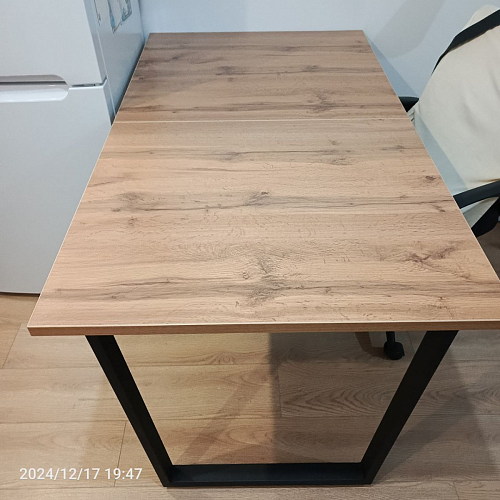 Стол раскладной Лота Лофт 120 25 мм юта / черный матовый фото покупателя 733