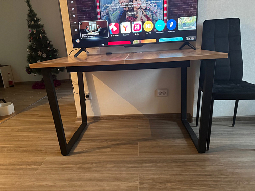 Деревянный стол Лота Лофт 120х75 белый матовый / дуб крафт золотой фото покупателя 744