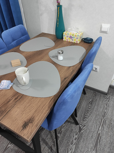 Стул на металлокаркасе Чилли К светло-серый велюр / черный каркас фото покупателя 59