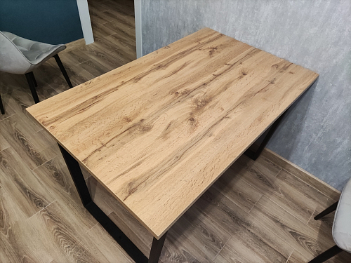 Деревянный стол Лота Лофт 120x75 дуб крафт табачный / черный матовый фото покупателя 542