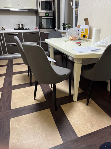 Стул на металлокаркасе Kora dark gray / black фото покупателя 389