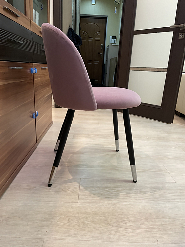 Стул на металлокаркасе Gabi dark beige / black / silver фото покупателя 900