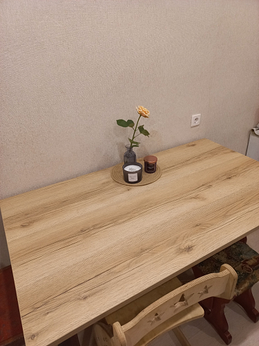 Стол Тринити Лофт 120 32 мм дуб галифакс табако / черный матовый фото покупателя 59