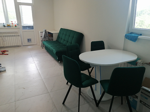 Стул на металлокаркасе Чилли К светло-серый велюр / черный каркас фото покупателя 127