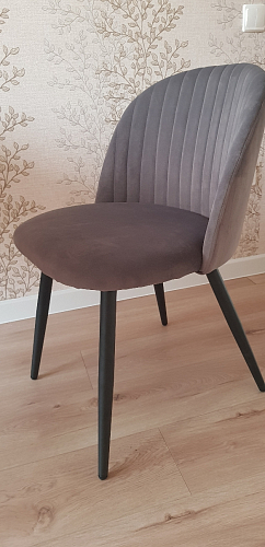 Стул на металлокаркасе Gabi 1 light blue / black / gold фото покупателя 732