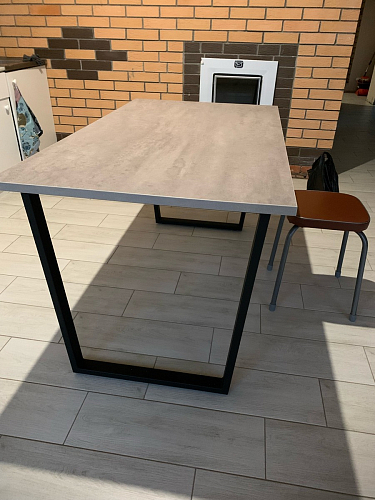 Деревянный стол Лота Лофт 140х80 черный матовый / бетон светлый фото покупателя 422