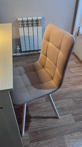 Стул на металлокаркасе Чилли К светло-серый велюр / черный каркас фото покупателя 649