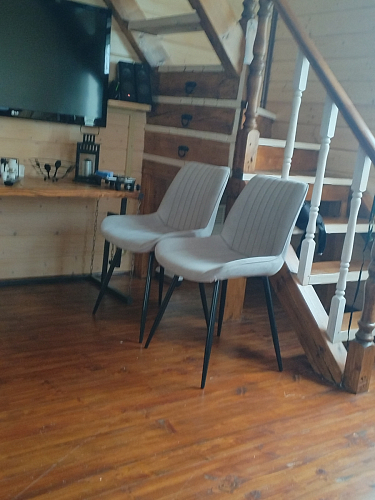 Стул на металлокаркасе Седа К латте / черный фото покупателя 287