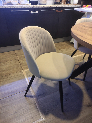 Стул на металлокаркасе Gabi dark beige / black / silver фото покупателя 693