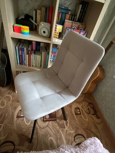 Стул на металлокаркасе Чилли бежевый / белый каркас фото покупателя 1330