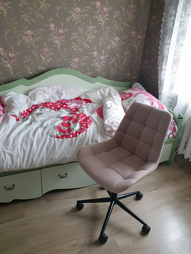 Компьютерное кресло Честер экокожа бежевая / белый фото покупателя 35