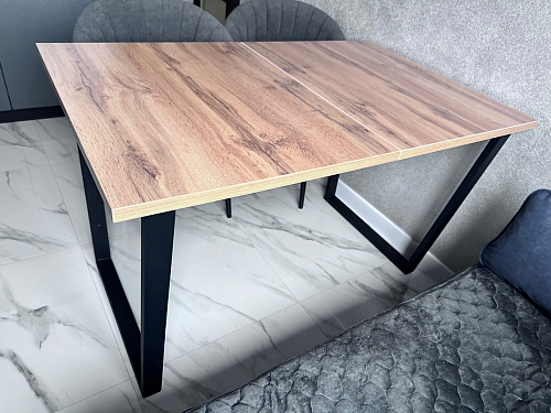 Деревянный стол Лота Лофт 140х80 дуб крафт табачный / черный матовый фото покупателя 741