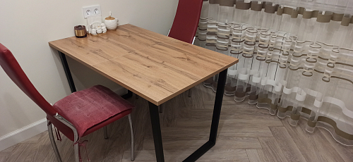 Деревянный стол Лота Лофт 120x75 дуб крафт табачный / черный матовый фото покупателя 1001