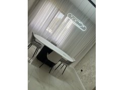 Деревянный стол Барон О 180 х 90 белая пленка шагрень / черный фото покупателя 60