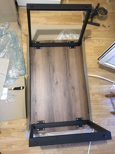 Стол раскладной Лота Лофт 120 25 мм юта / черный матовый фото покупателя 599