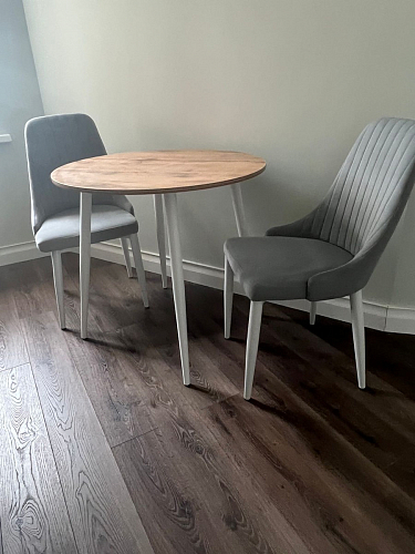 Стул на металлокаркасе Kora beige / black фото покупателя 294