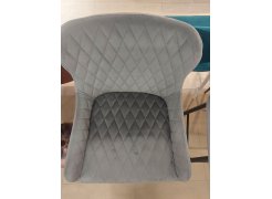 Барный стул Mint велюр темно-бежевый / черные ножки наконечники золото из шоурума 4