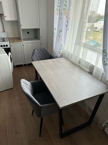 Стол Лота Лофт 140 25 мм черный матовый / бетон фото покупателя 126