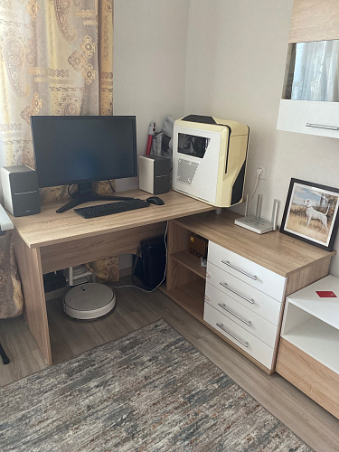 Компьютерный стол КСТ-109П правый дуб сонома / белый фото покупателя 60